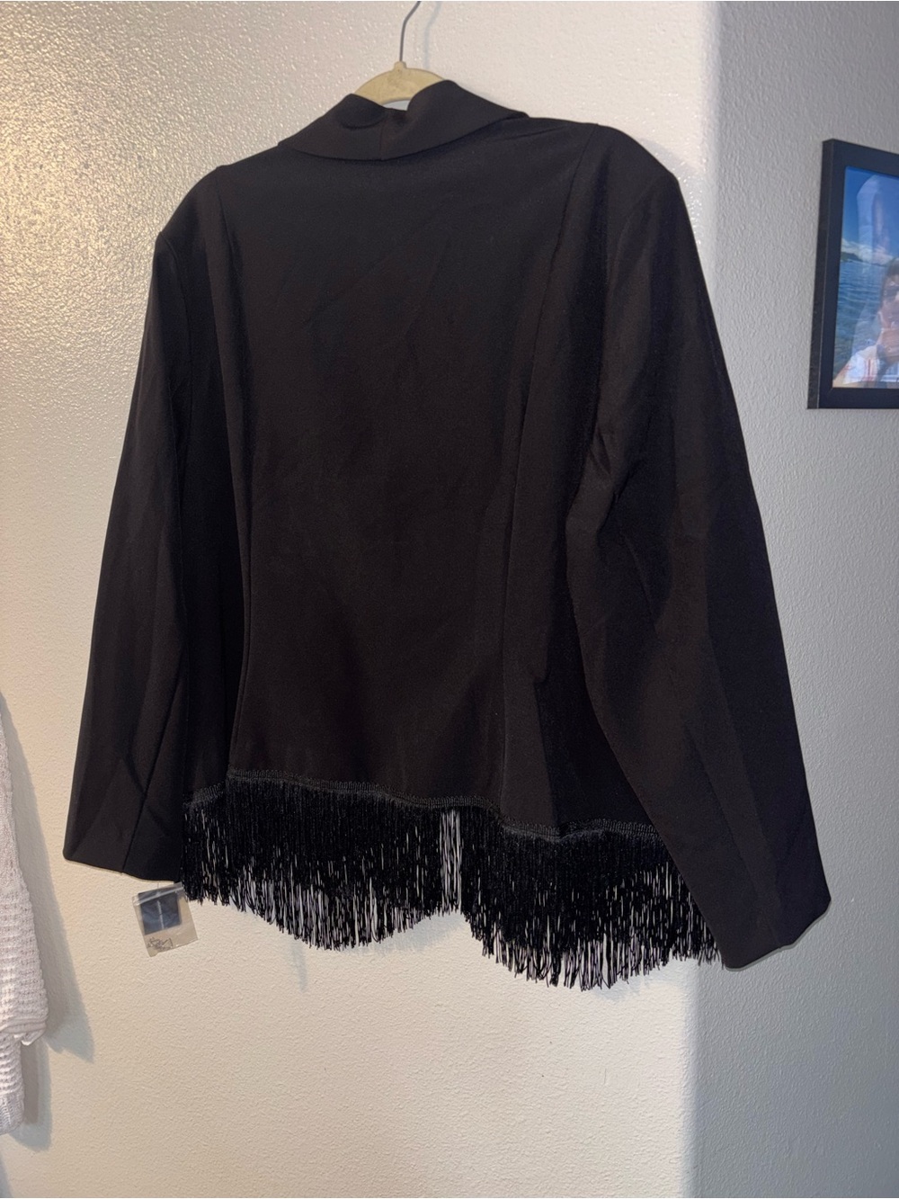 INC International Concepts Holiday Fringe Blazer Black – Size 3X NWT - Picture 3 of 9